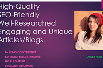 write blog posts and articles