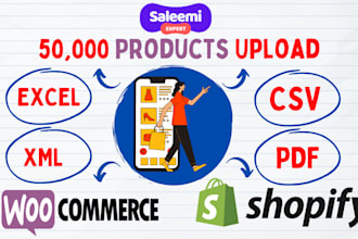 shopify product upload woocommerce product upload CSV XML files