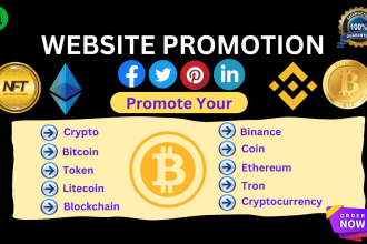 promote and advertise website, crypto, bitcoin, binance or any coin for you