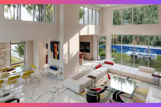 create realistic 3d rendering and floor plan for your interior design project