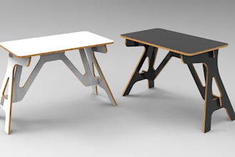 design flat pack furniture and provide dxf