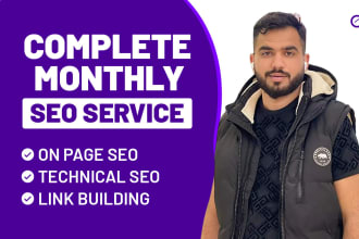 do complete monthly seo service for top google rankings