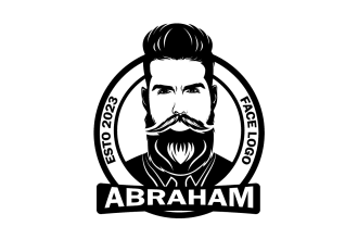 do a black and white vector face portrait art, stencil or silhouette logo of you