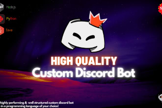 create a custom discord bot for you