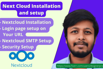 install nextcloud and setup SMTP, domain, etc