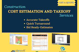 do cost estimation and material takeoff for painting and flooring construction