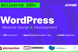 create a  modern and clean wordpress website