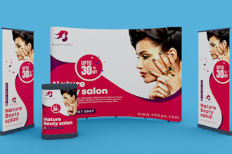 do exhibition stand, trade booth, standee, backdrop banner