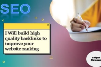 build high quality backlinks to improve your website ranking