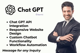 integrate openai api build custom ai chatbot for wordpress wix website autogpt