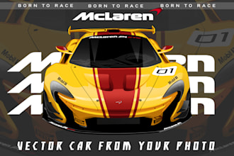 draw realistic vector car or any vehycle