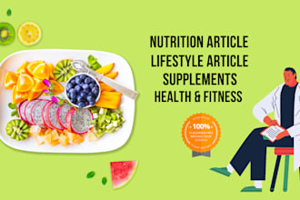 write on supplement, nutrition and lifestyle as a doctor