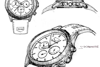 sketch by hand your concept idea in products