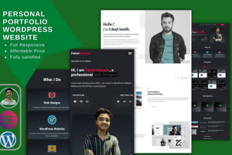design personal portfolio website and resume website using wordpress