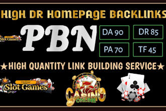 powerful SEO homepage DR 60 to 90 high quality backlinks