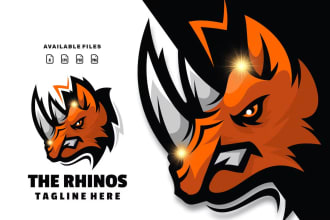design awesome beautiful professional rhino logo in 24 hours