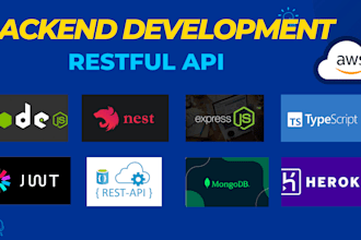 develop restful api in nodejs, expressjs, nestjs for backend