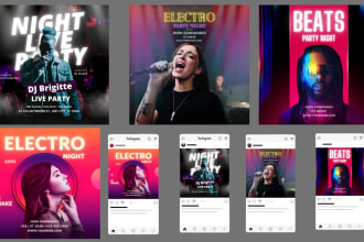 do dj, club party, event, birthday, concert, flyer or poster