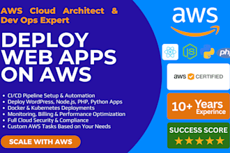 deploy  react, nodejs, PHP, java, python applications on AWS ec2 s3 cloudfront