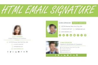design a responsive HTML email signature