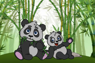 create children book illustrations and cover page