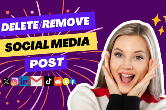 delete or remove social media post,pin,video,tweet for you