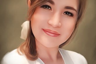 paint a portrait in the style of oil painting