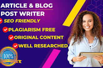 write efficacious SEO friendly article and blog post