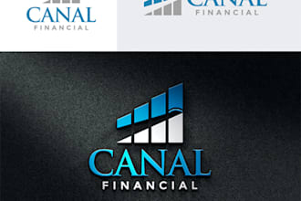 do modern minimal accounting and financial logo design