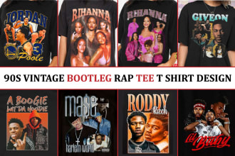 design old school and 90s vintage bootleg rap t shirt