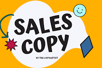 be your sales copywriter for sales page and landing page