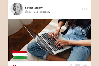 write social media copy in hungarian