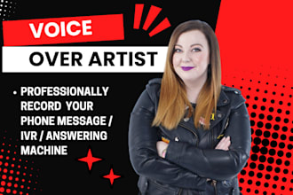 record professional phone message voicemail IVR irish female