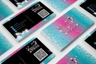 do professional feminine glitter  business card, credit card