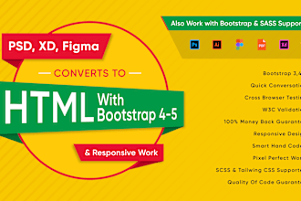 frontend developer, website designer, figma to html bootstrap
