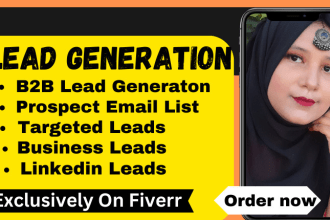 do b2b lead generation and prospect email list for you