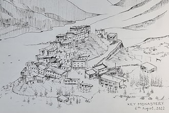 draw aesthetic ink illustrations and line art
