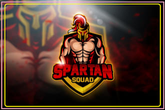 create a mascot spartan logo design with in 12 hours