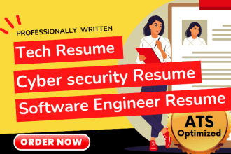 write or review professional IT resume, tech resume and cyber security resume