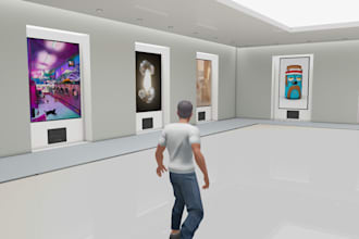 develop a virtual 3d gallery