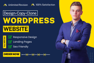 design, redesign, copy, clone wordpress website using elementor pro