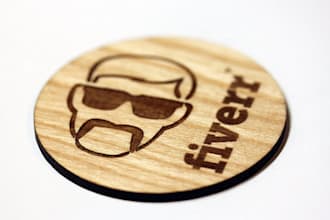 laser engrave your text and logo onto a piece of wood and mail it to you