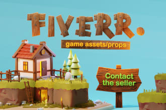 create 3d textured game assets and props
