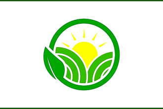 make lawn care, landscape farm and agriculture modern logo