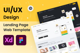 do UI UX design for the landing page and web template