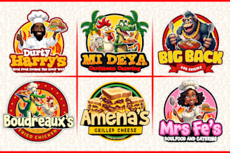 do food, bbq, cafe, coffee shop and restaurant logo