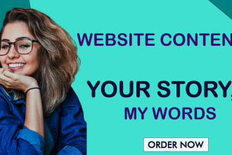 write website copywriting, SEO copywriting, and website content