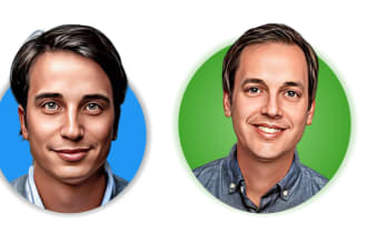 create cartoon caricature headshot avatar from photo