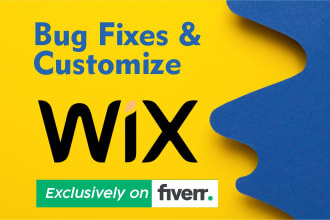 customize your wix site,fix bugs and solved problems