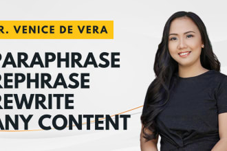 edit, paraphrase, proofread, rewrite, rephrase your content
